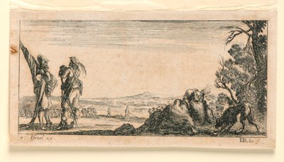 Tavola 7, da "Desseins de Queleques Conduites de Troupes, Canons, et Ataques de Villes" da Stefano della Bella