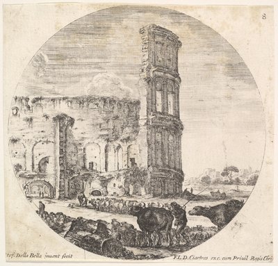 Il Colosseo, due mandrie dirette verso l