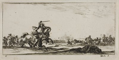 Tavola Sei da Disegni di Vari Movimenti di Soldati da Stefano della Bella