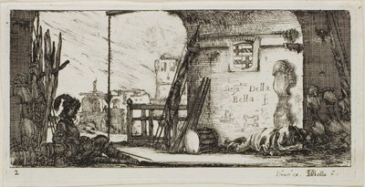 Tavola due da Disegni di vari movimenti di soldati da Stefano della Bella