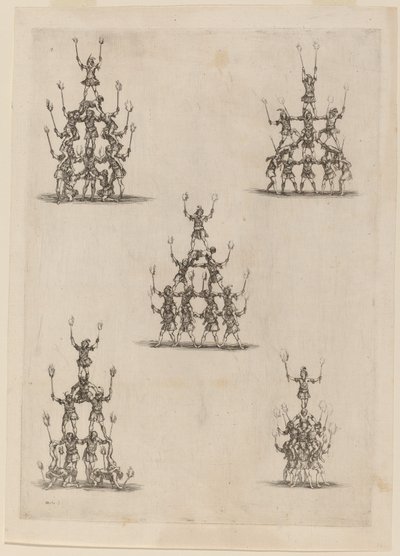 Piramidi di giocolieri da Stefano della Bella