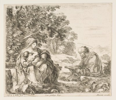 Riposo durante la Fuga in Egitto da Stefano della Bella