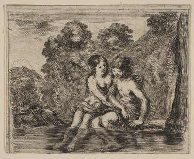 Salmacis e Ermafrodito, dal Gioco della Mitologia da Stefano della Bella