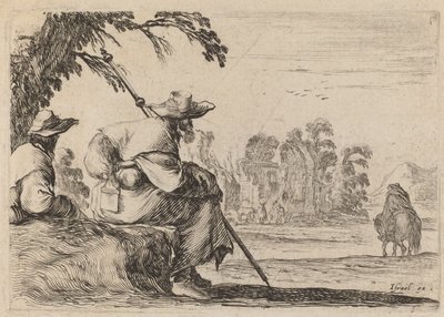 Pellegrini seduti, 1642 da Stefano della Bella
