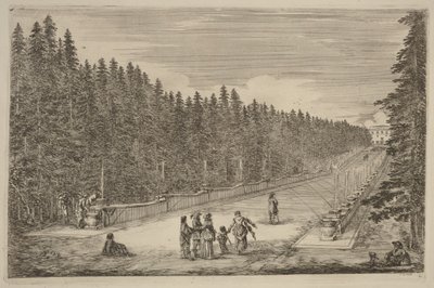 Il viale delle fontane da Stefano della Bella