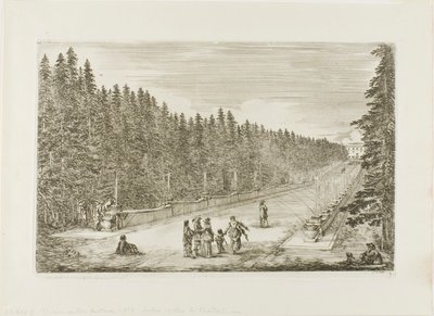 Il viale delle fontane da Stefano della Bella