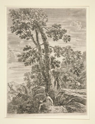 Il pescatore, dalla serie Quatre grands paysages en hauteur (Quattro grandi paesaggi) da Stefano della Bella