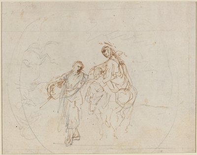 La Fuga in Egitto (verso) da Stefano della Bella