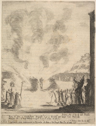 La prova del fuoco, il monaco Pietro, il discepolo San Giovanni Gualberto, passando attraverso il fuoco da Stefano della Bella