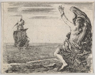 Teseo e Arianna, da Gioco della Mitologia da Stefano della Bella
