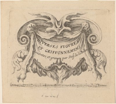 Pagina del titolo per Diverses figures et griffonnements, 1646 da Stefano della Bella