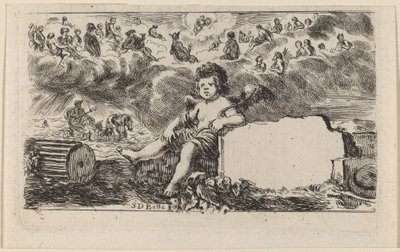 Pagina del titolo per "Jeu des Mythologie" da Stefano della Bella