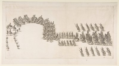 Processione con fiaccole al Carosello di Modena, 1652 da Stefano della Bella