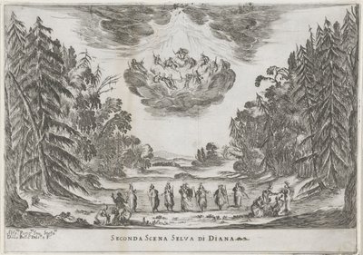 Seconda scena: il bosco di Diana da Stefano della Bella