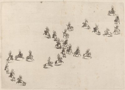 Ventiquattro cavalieri in formazione doppia S da Stefano della Bella