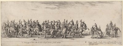 Venti paggi e cinque cavalli turchi da Stefano della Bella