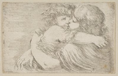 Due bambini si abbracciano, ca. 1662 da Stefano della Bella