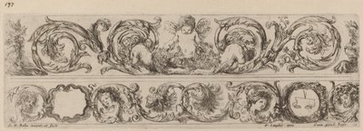 Due bande ornamentali con Cupido e teste delle quattro stagioni, probabilmente 1648 da Stefano della Bella