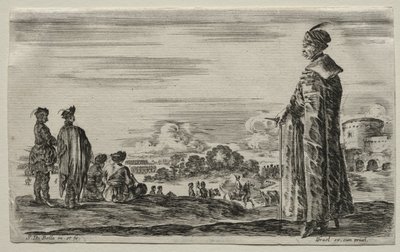 Varie figure e paesaggi: Un gruppo di gentiluomini polacchi, 1649 da Stefano della Bella