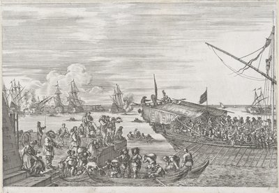 Partenza di una galea nel porto di Livorno da Stefano della Bella