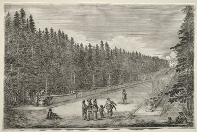 Vedute della Villa di Pratolino: La Passeggiata delle Fontane da Stefano della Bella