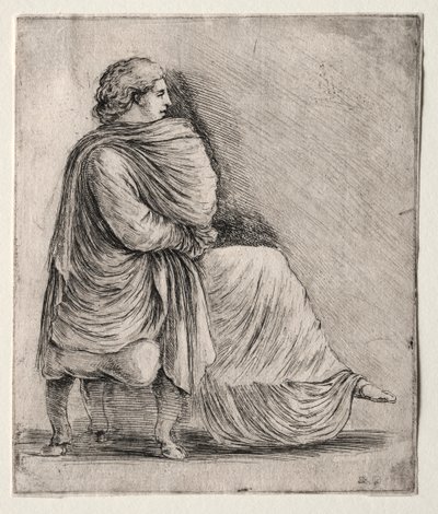 Donna seduta su uno sgabello da Stefano della Bella