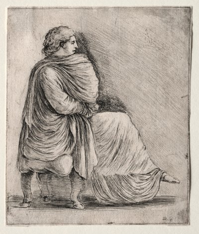 Donna Seduta su uno Sgabello, c. 1620-1630 da Stefano della Bella