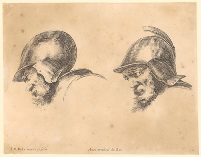 Due ritratti di uomini barbuti con l