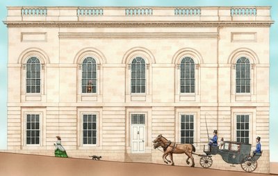 Biblioteca Armagh Robinson, Armagh, Irlanda del Nord: esterno nel 1852, 2001 da Stephen Conlin
