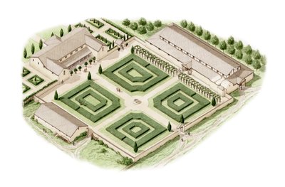 Villa Romana di Brading, Isola di Wight (disegnata nel 2012), c.350-400 da Stephen Conlin