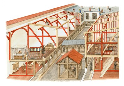 Corte dei Canonici, Castello di Windsor, c.1500-1535 da Stephen Conlin