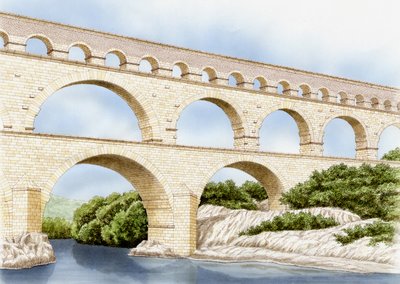 Pont de Gard oggi, Francia, c.1900-2023 da Stephen Conlin