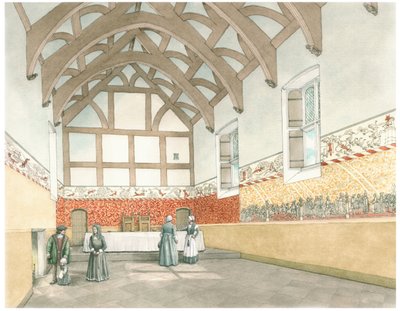 La Grande Sala di Cothay Manor, vicino a Wellington, Somerset da Stephen Conlin