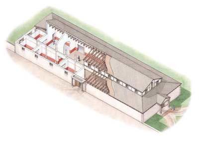 La gamma nord, Villa Romana di Brading, Isola di Wight (disegnato nel 2012), c.200-250 da Stephen Conlin