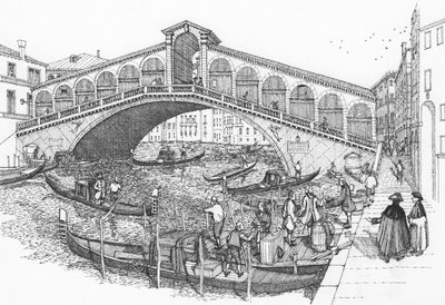 Il Ponte di Rialto, Venezia nel XVIII secolo da Stephen Conlin