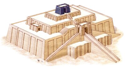 La Ziggurat di Ur, ricostruzione congetturale del VI secolo a.C. da Stephen Conlin