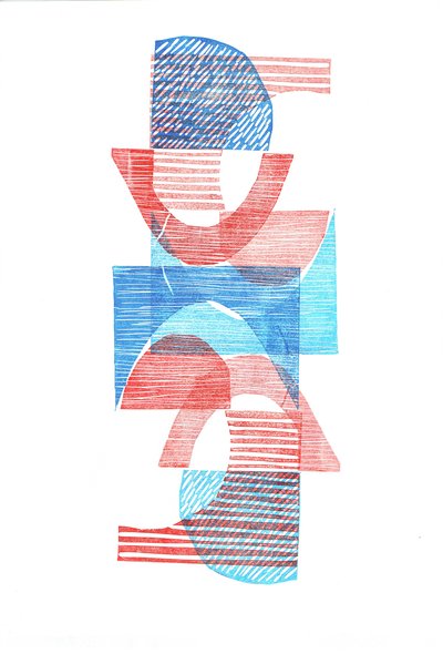 1961 VI, 2016 (stampa linoleografica su carta) da Stephen Dow