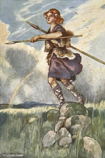 Cuchulain parte per Emain Macha, illustrazione da 