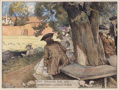 Illustrazione per Il villaggio abbandonato di Oliver Goldsmith da Stephen Reid