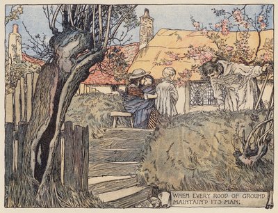Illustrazione per Il Villaggio Abbandonato di Oliver Goldsmith da Stephen Reid