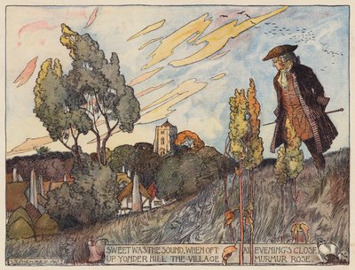 Illustrazione per Il villaggio abbandonato di Oliver Goldsmith da Stephen Reid