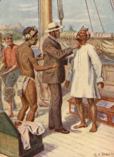 Illustrazione della vita del vescovo Patteson (litografia a colori) da Stephen T. Dadd