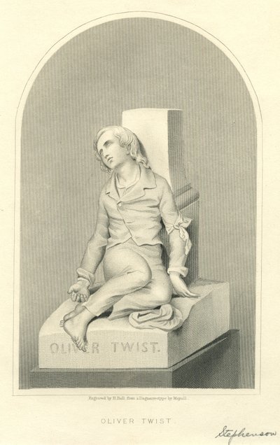 Scultura di Oliver Twist (incisione) da Stephenson (after)