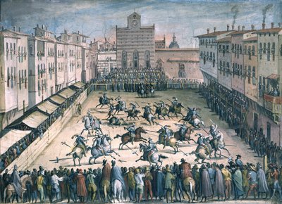 Giostra a cavallo in Piazza Santa Croce, 1561-1562 da Stradanus