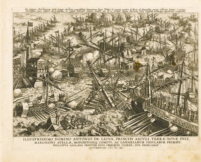 La battaglia di Lepanto del 7 ottobre 1571, ca. 1578 da Stradanus