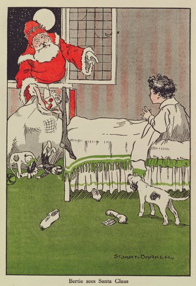 Bertie vede Babbo Natale, illustrazione del libro da Stuart Barker