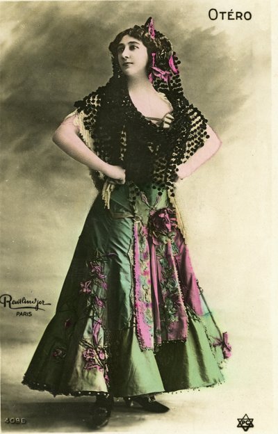 La bella Otero, cartolina dei primi del XX secolo (foto) da Studio Reutlinger