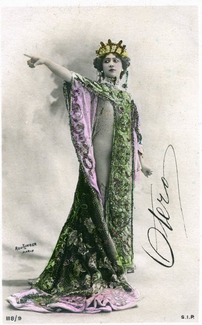 La bella Otero, cartolina dei primi del XX secolo (foto) da Studio Reutlinger