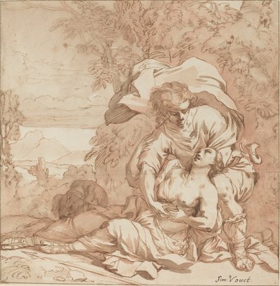 Procri e Cefalo (?) da Studio of Simon Vouet