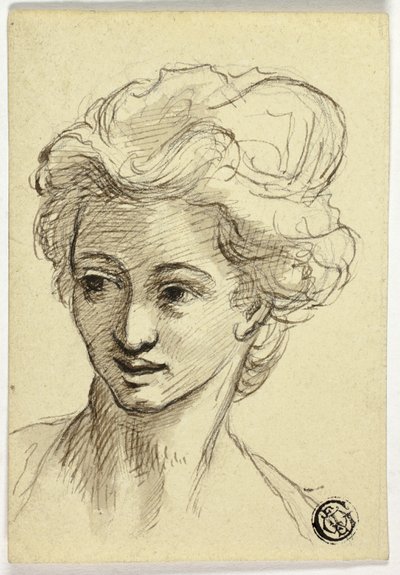 Testa di donna, girata a sinistra da Style of Angelica Kauffmann